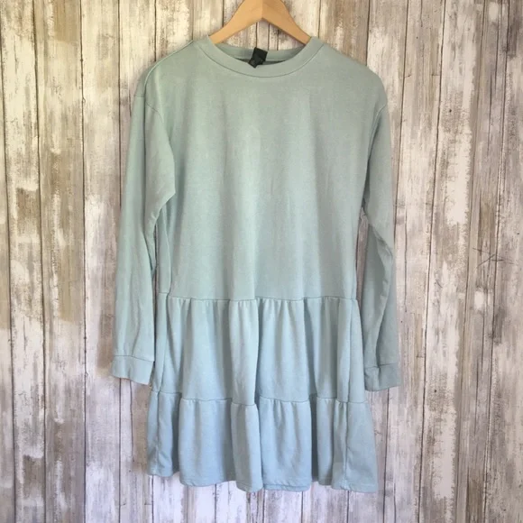 Wild Fable Light Blue Sweatshirt Dress - Picture 3 of 4